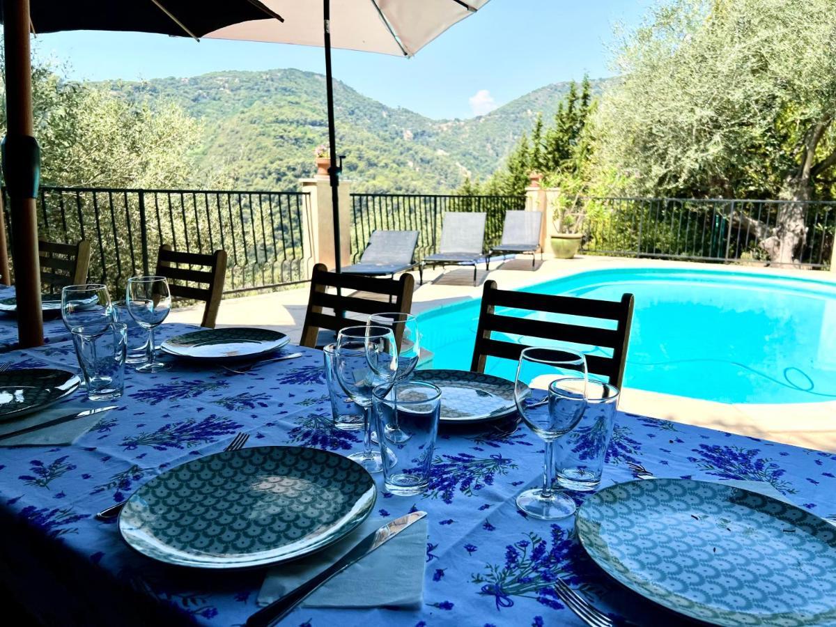 Entre Nice Et Monaco Grande Villa Avec Piscine Privee 12 Personnes Drap Exterior photo