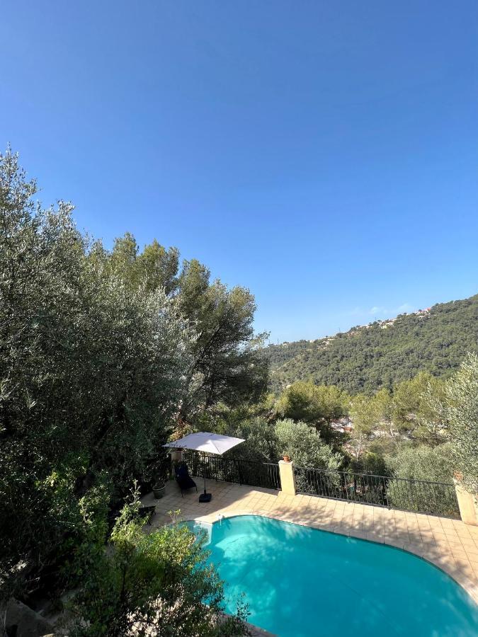 Entre Nice Et Monaco Grande Villa Avec Piscine Privee 12 Personnes Drap Exterior photo