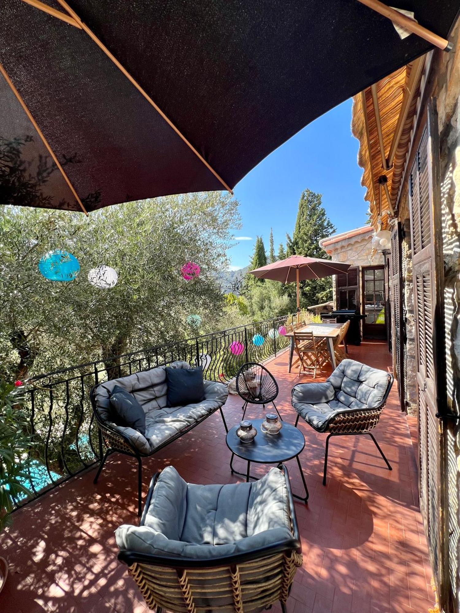 Entre Nice Et Monaco Grande Villa Avec Piscine Privee 12 Personnes Drap Exterior photo